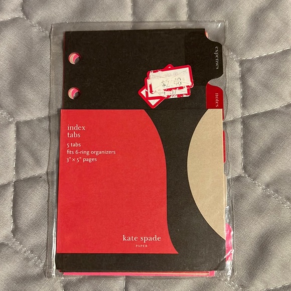 kate spade Office Kate Spade Vintage Index Tabs Pocket Refill